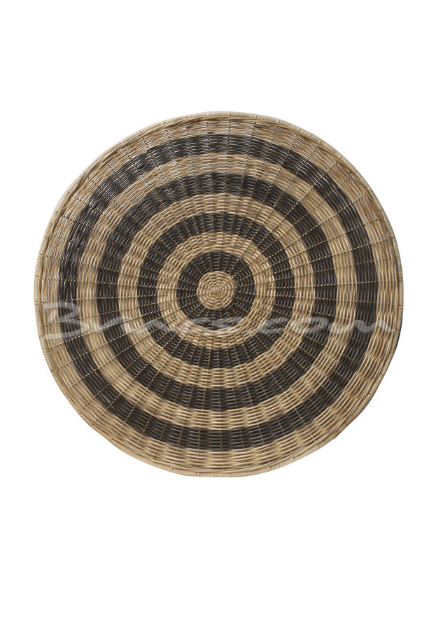 [04W238] DECORACIÓN PARED GURUPI  RATTAN NATURAL Y NEGRO