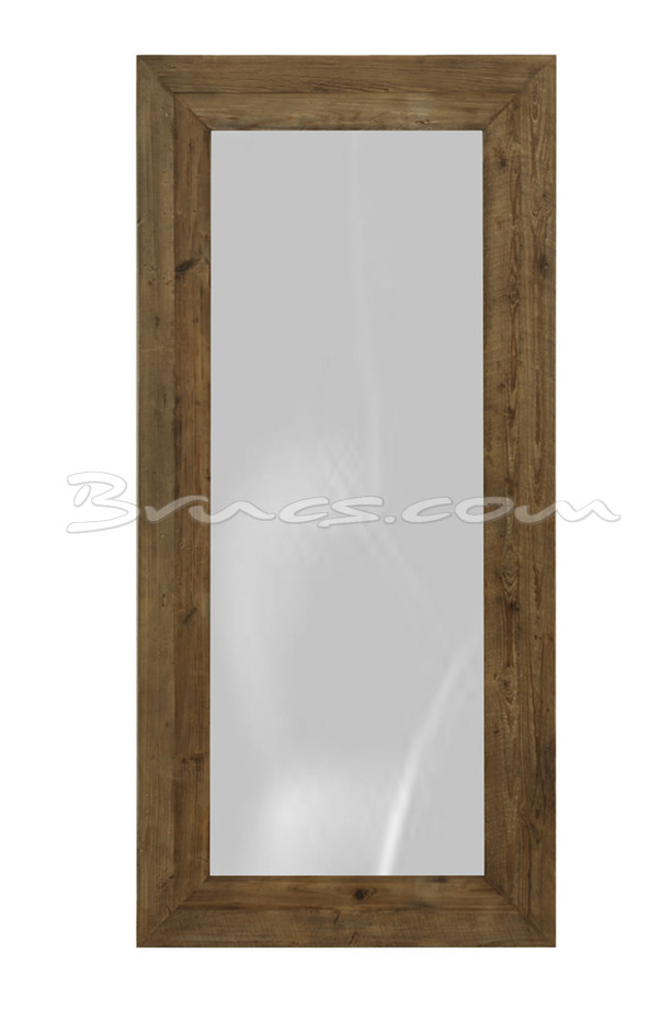 [377WB449] ESPEJO LIMAN RECT. PINO ANTIGUO