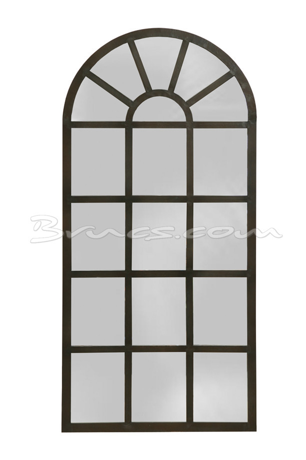 [377WB508] ESPEJO VENTANA HIERRO MARRÓN