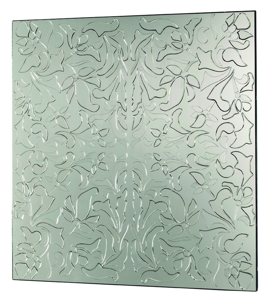 [421PP001] PLAFÓN PERVO ESPEJO CUADRADO GR. RELIEVE FLORES