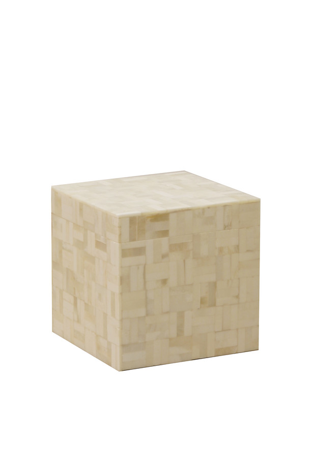 [384MN087] CAJA CUADRADA HUESO