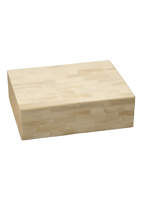 [384MN145] CAJA RECT. GR. HUESO BLANCO