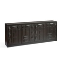 Aparador blackbrown con formas geométricas.
