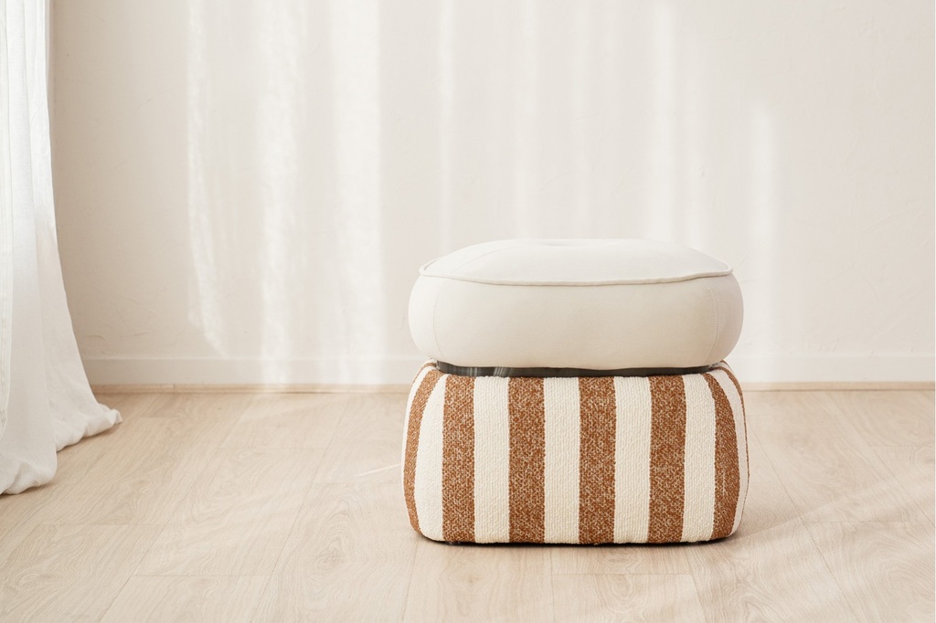 [34LS25137B] SET DE 2 PUFS DUNA. PIEDRA Y TEJA